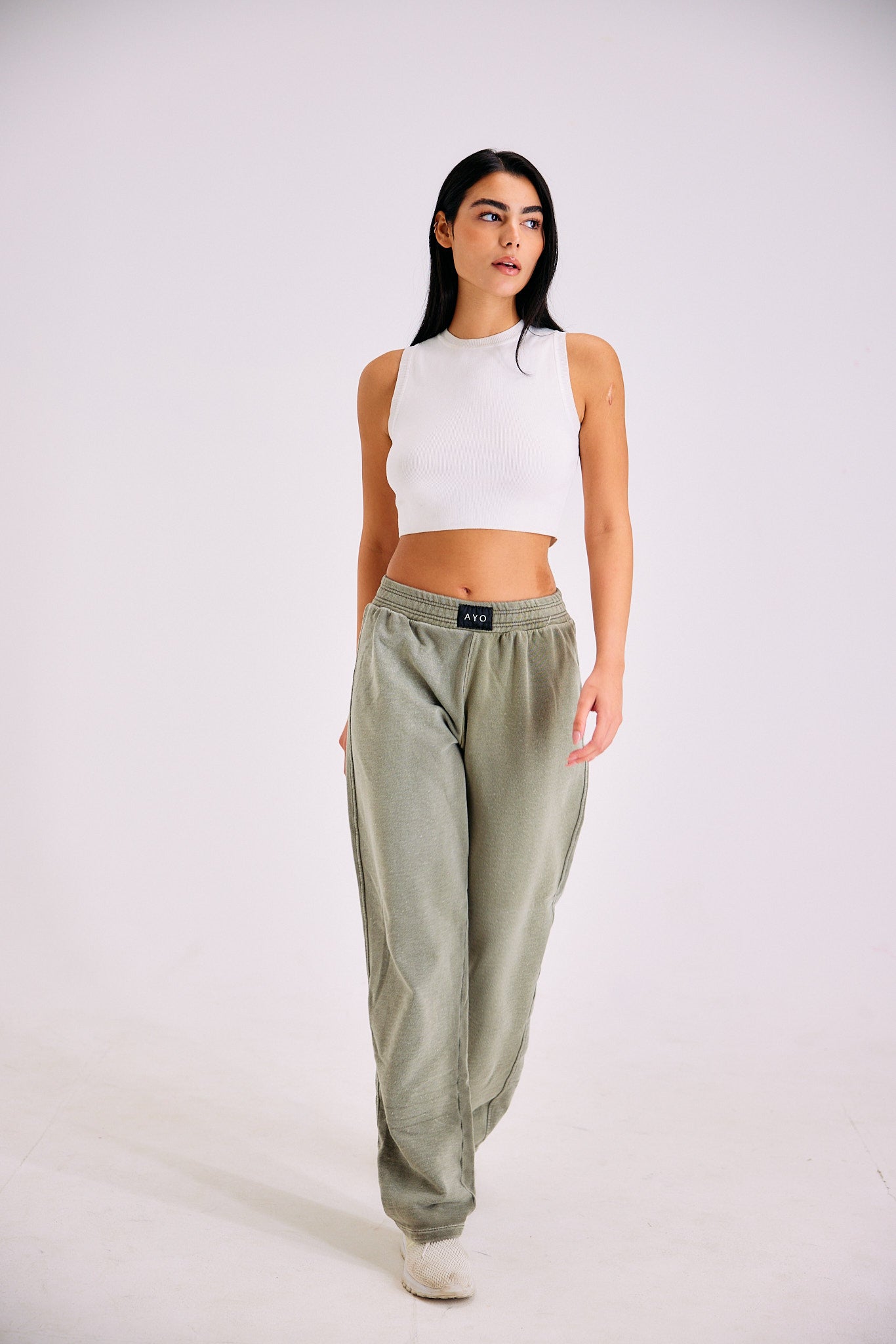 Stone Wash Sweatpants II - Olive